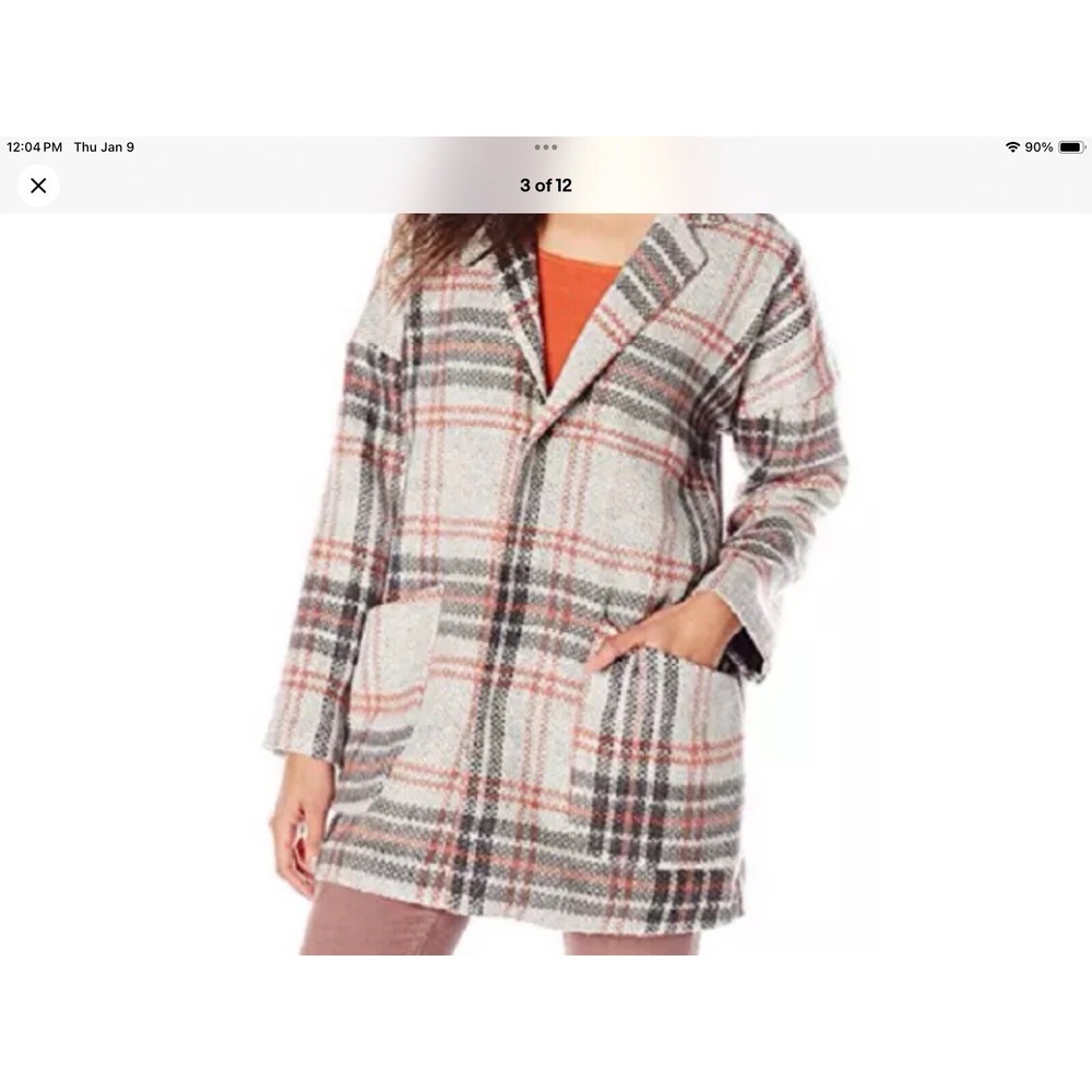 JOLT‎ Plaid Wool Blend Jacket Blazer Preppy Campus Casual Women's Size Large